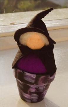 MUÑECA EN MACETA - BRUJA